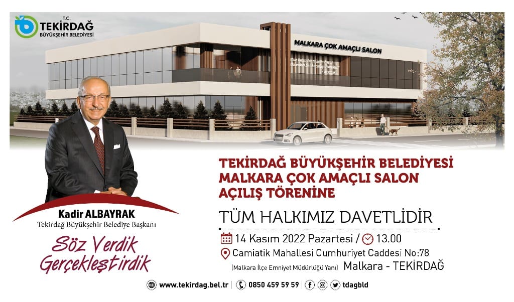 BÜYÜKŞEHİR BELEDİYESİ MALKARA ÇOK AMAÇLI SALON’U 14 KASIM’DA HİZMETE SUNUYOR